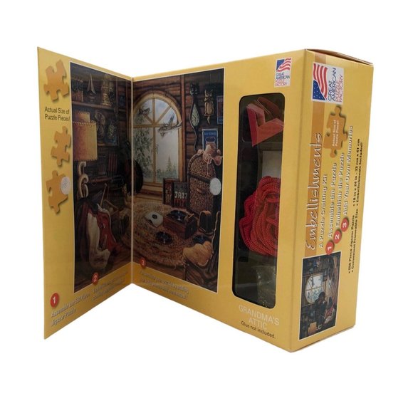 Embellishments Jigsaw Puzzle Crafting Kit Grandma's Attic Item #8157 NIB 2007 - Picture 9 of 10